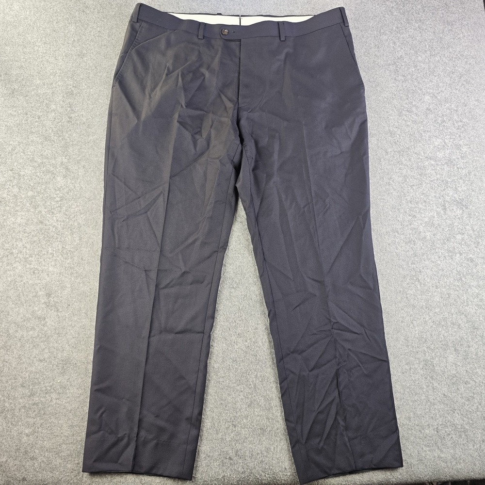 Suitsupply Brescia Pants Mens 40x30 Navy Blue 100% Wool Flat Front Suit
